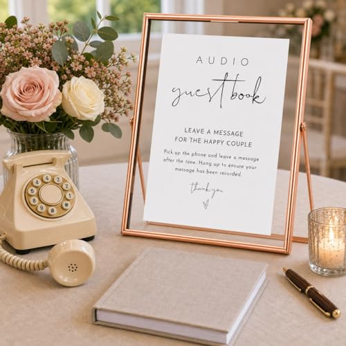 Image of Calculs Audio Guest Book Sign, Copper 8x10 Floating Picture Frame