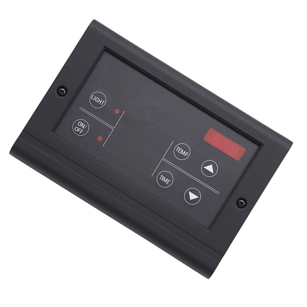 Digitaler Saunasteuerung mit 12-Stunden-Timer und 35-99°C Temperaturanpassung, multifunktionales Wandmontiertes ABS-Design, kompatibel mit verschiedenen Saunaheizungen, Schwarz