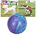 JOROBURO Squeaky Dog Balls, Bite Resistant Teeth Grinding Training Durable Indestructible Dog Chew Toy, Decompressing Bite Resistant Puppy Teething Chew Balls for Dog Cat Puppy