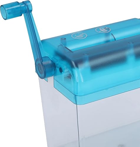 Miniatura 9 de Trituradora de papel, trituradora manual ABS y silicona, trituradora de papel, totalmente transparente, diseño antideslizante para oficina, escuela,