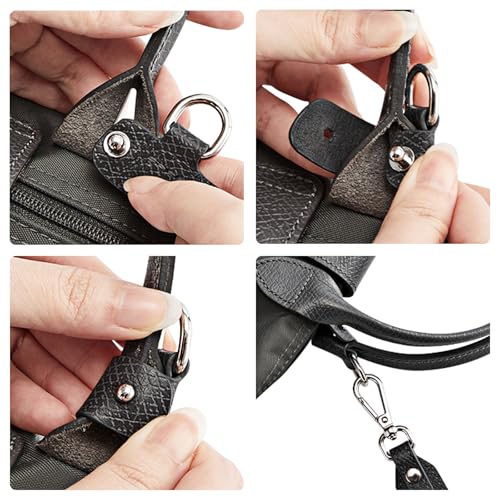 Image of Bag Leather Strap Replacement Crossbody Adjustable Shoulder Straps for SMALL Pouch, No Damage Conversion Kits Accessories(SMALL-Granite Grey-S)
