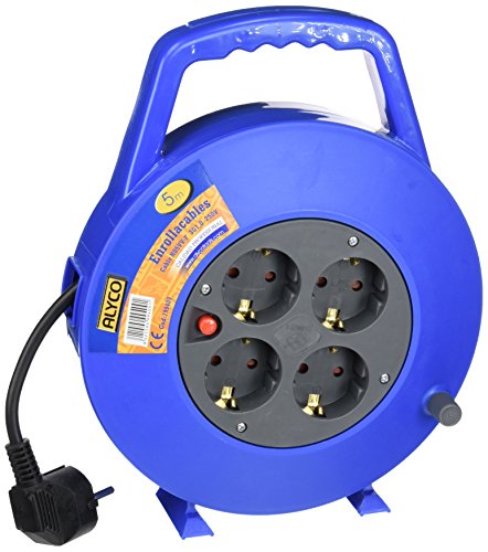 Alyco 199409 - Enrollacables, 5 metros, cable H05VV-F 3G1.0, 250 V