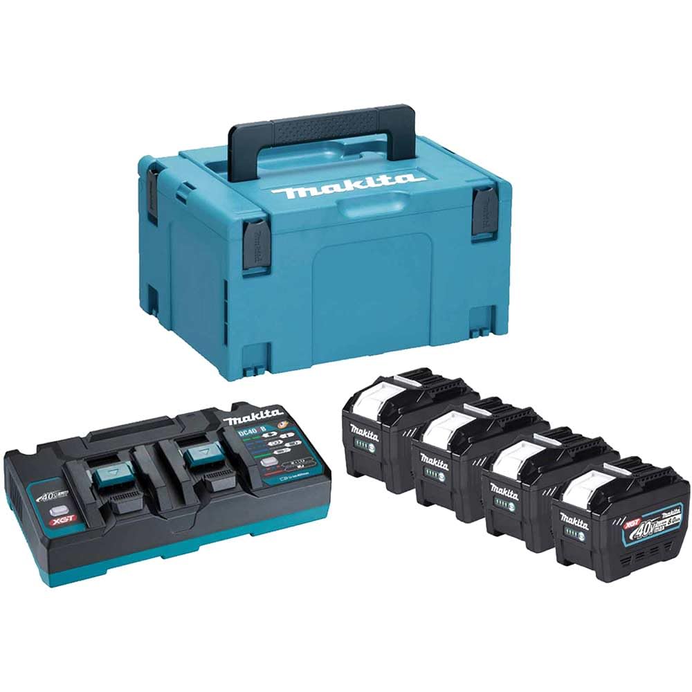 Makita 1910B1-4 40V Max Xgt Cordless 4 Battery 8Ah And Charger Kit