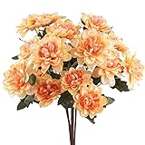Uieke 6PCS Artificial Fall Daisy Mums Flowers with Stem, Silk Chrysanthemums Flowers Arrangement for