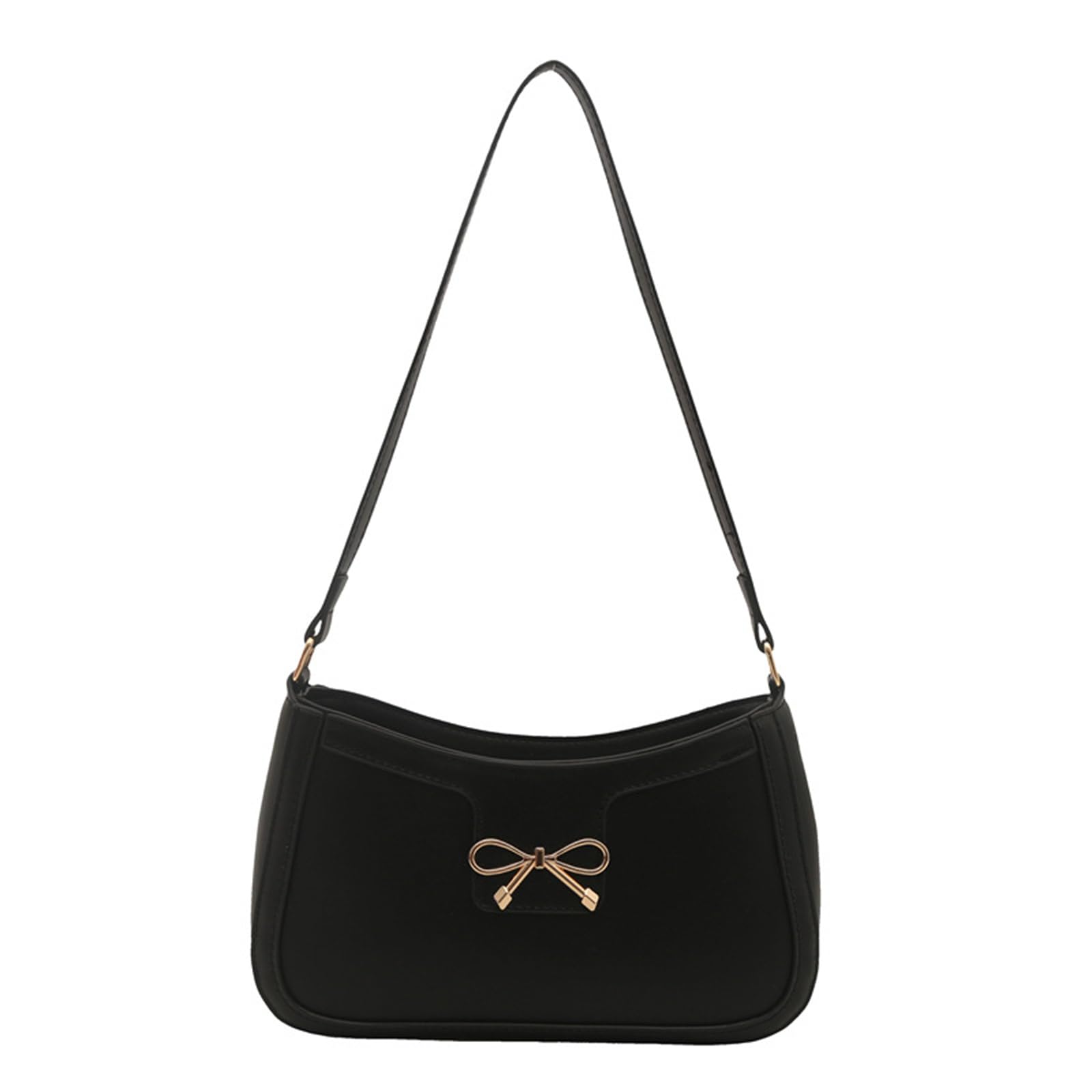 Elnwnnkc Sophisticated Armpit Bag for Women Bows Handbag PU Leather Shoulder Bags Trendy Underarm Purse for Various Occasion Women Handbag