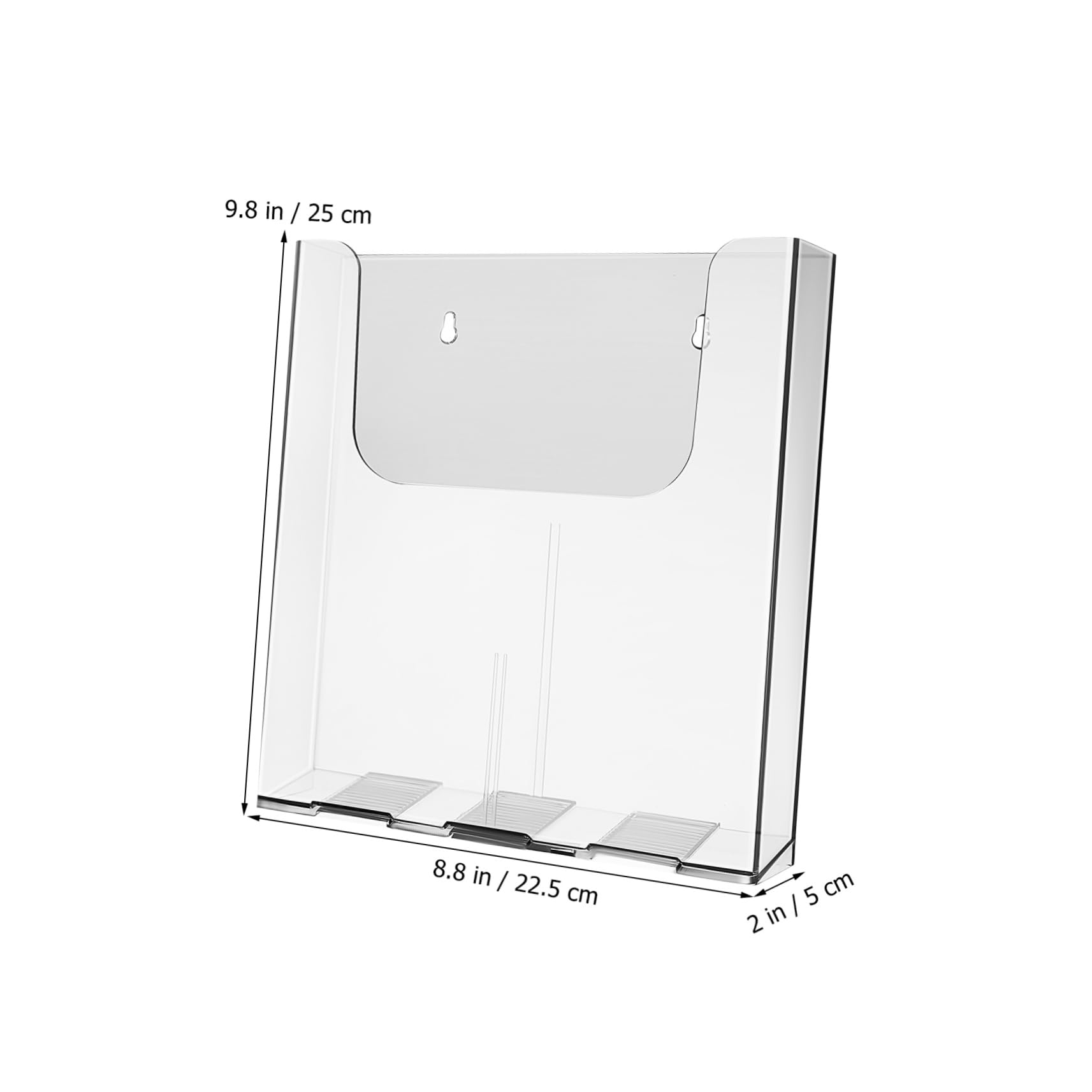 Soporte Fácil Acrílico Folletos Pared de Transparente Instalación Tamaño A4 de 4 Resistente Deformación Juego Piezas y Oficina Hogar