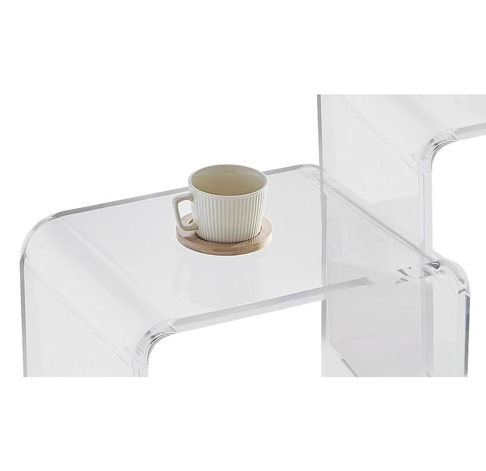 Amazon.com: VEVOR Acrylic Side Table Set of 2, U- Shaped Coffee