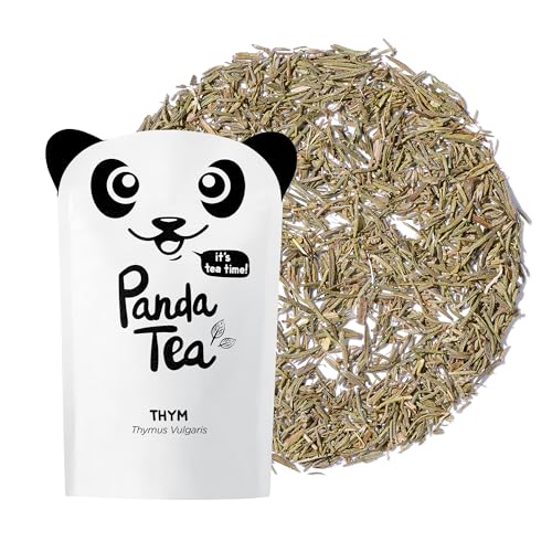 Panda Tea - Thym Bio - Infusion en vrac bio - 60 g de feuilles séchées - Parfum puissant et aromatique - bienfaitrice et réconfortante
