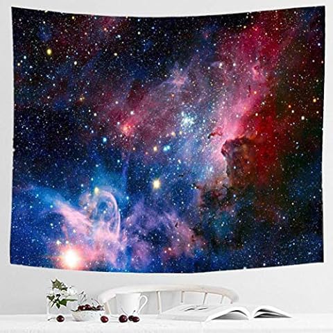 Alumuk Sternenhimmel Tapisserie, 3D Kosmische Galaxie Wandteppich Psychedelic Wandbehang Boho Mandala Hippie Wandtuch Tagesdecke Bettdecke für Schlafzimmer Wohnzimmer Wohnheim Cover