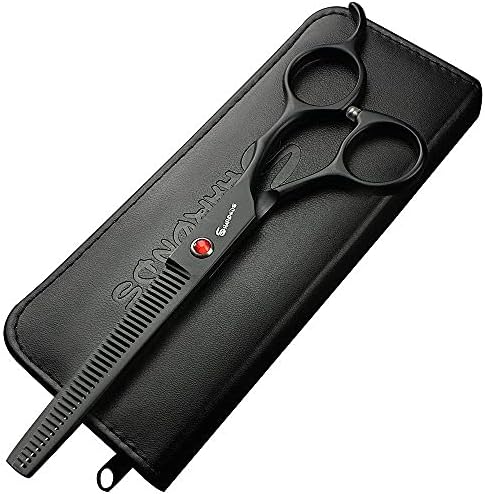 440c high hardness stainless steel black 7-inch cutting salon, professional hairstylist, specialized scissors for cutting thin hair