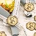 SWANGSA Initial Alphabet Wax Seal Stickers, 50 Pcs Antique Gold 3D Floral Letter S Envelope Seal Stickers Self- Adhesive, Perfect for Wedding Invitation, Christmas, Gift Wrapping
