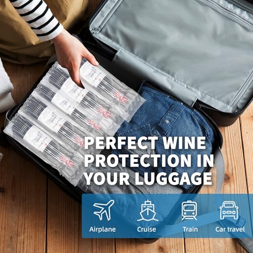 Mlici 15 Stück Aufblasbare Luftsäulen Beutel mit Luftpumpe für die sichere Verpackung und den Transport von Wein