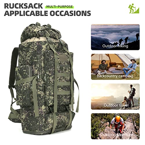 Mochila táctica impermeable de 100L para senderismo y camping miniatura 5
