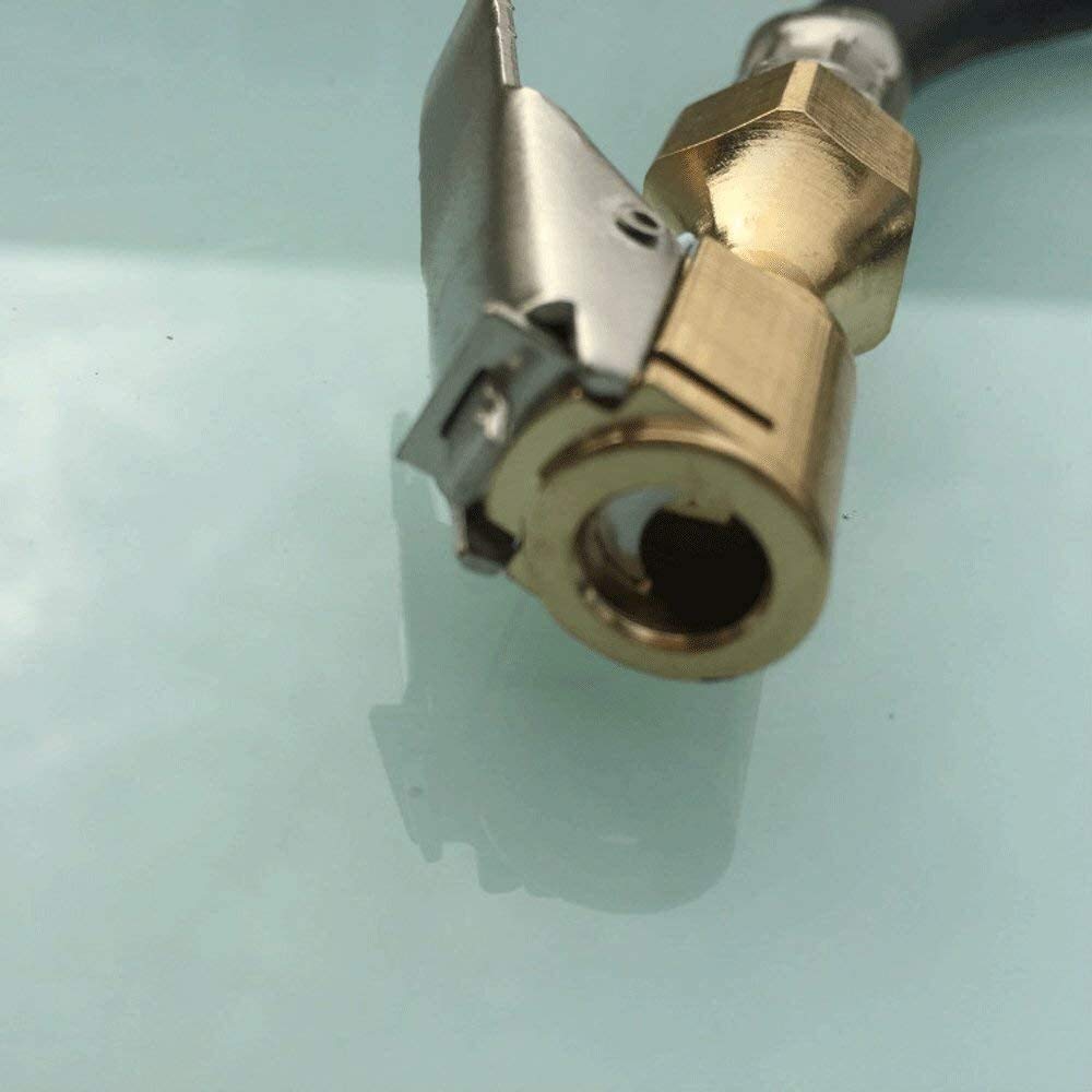 Gonfiatore del manometro dei Pneumatici Digitale, Accessori del compressore del mandrino dell'Aria del gonfiatore dei Pneumatici da 100 PSI con Tubo in Gomma a 360° per Auto e Moto