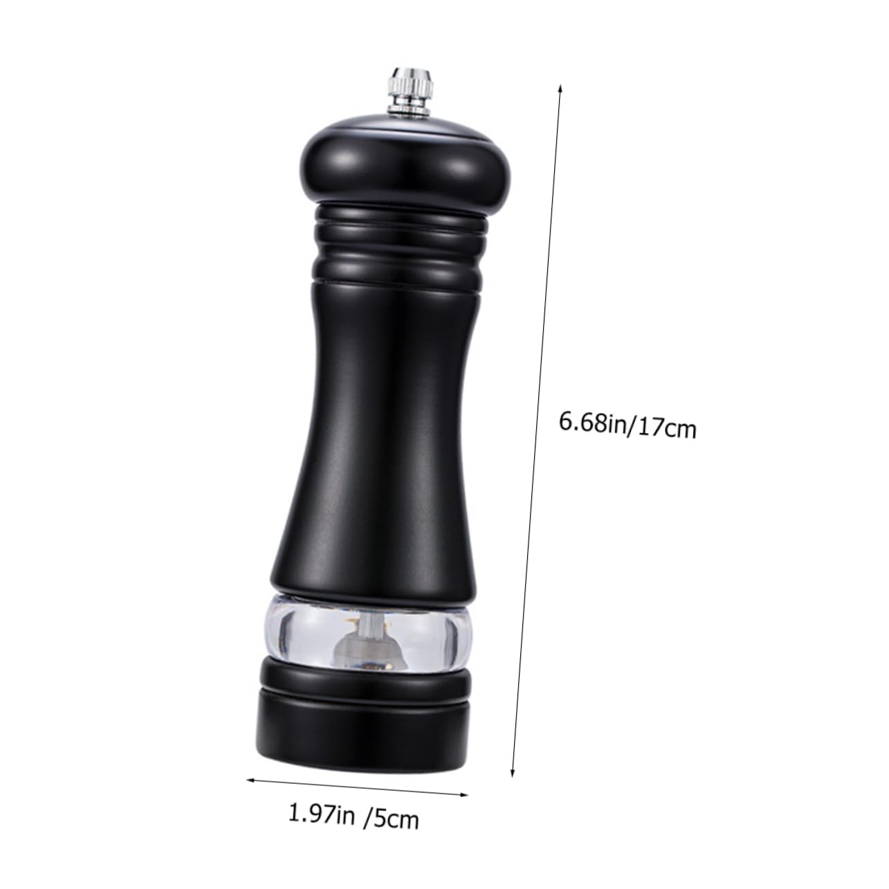 BESTYASH 6 Inch Pepper and Sea Salt Mill Easy Crank Refillable Pepper Grinder Kitchen Seasoning Supply
