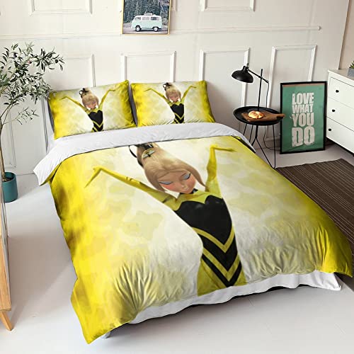 Miraculous Ladybug Funda Nórdica Impresa En 3D Ladybug Funda De Edredón De Ropa De Cama Impresa Reversible para Ropa De Cama, Microfibra Suave con Cierre De Cremallera con Fundas De Almohada para Niñ