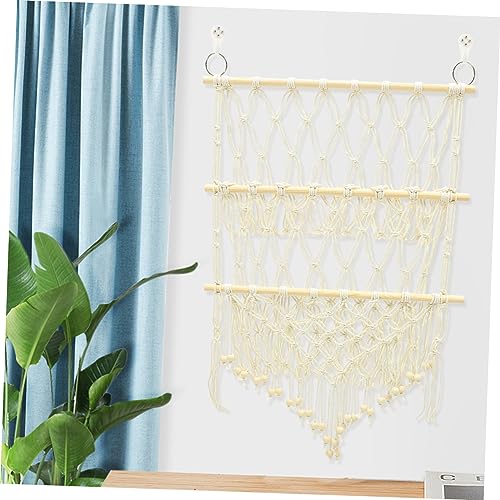 Filet de rangement mural tissé double couche Beaupretty pour peluches