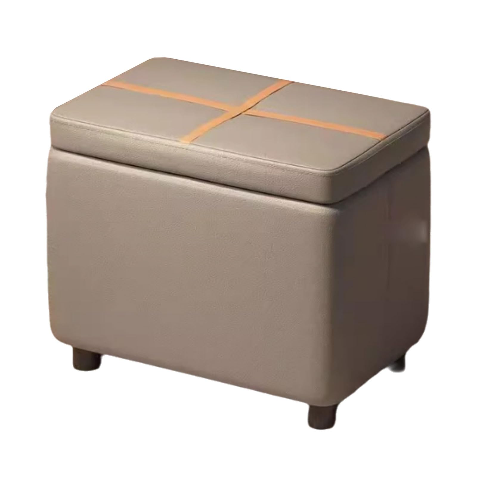 Robusto Ottomani in Poliestere con Cornice in Legno Multifunzionale Pouf ottomane Moderno Sgabello per Soggiorno risparmia Spazio