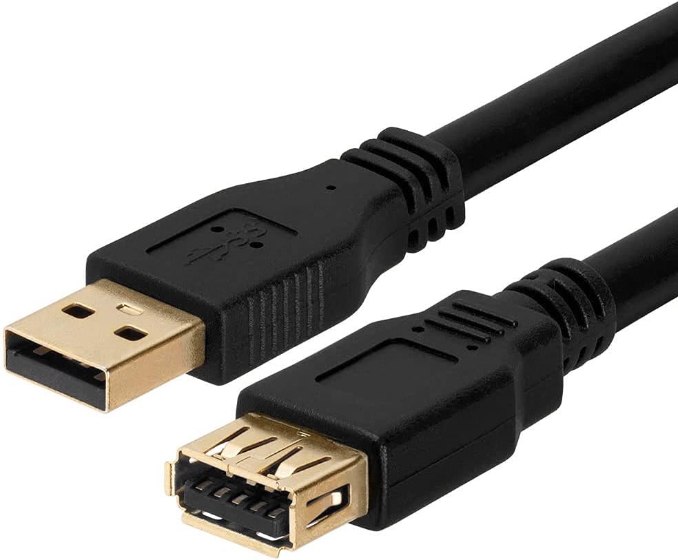 Cmple - USB 3.0 A Male to A Female Extension Gold Plated Cable - 1.5FT (Blue)