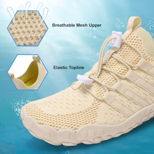 Image of XIHALOOK Athletic Hiking Water Shoes Womens Mens Quick Dry Barefoot for Beach Walking Kayaking Surfing Training