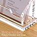 Acrylic Card Holder Clear Horizontal Business Card Organizer Stand for Desk 1 Slots Business Cards Stand for Women and Men