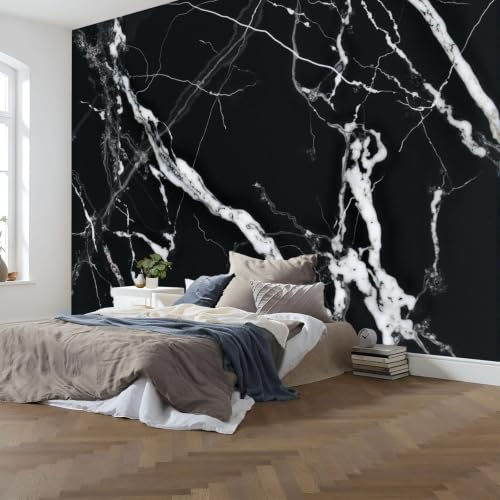 Papier peint intissé facile à poser effet 3D marbre industriel - 6