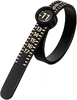 Meowoo Ring Sizer with Magnifier - Clear Plastic Ring Measurer Tool, US Sizes 1-17 with Half Sizes for Precise Finger Sizing