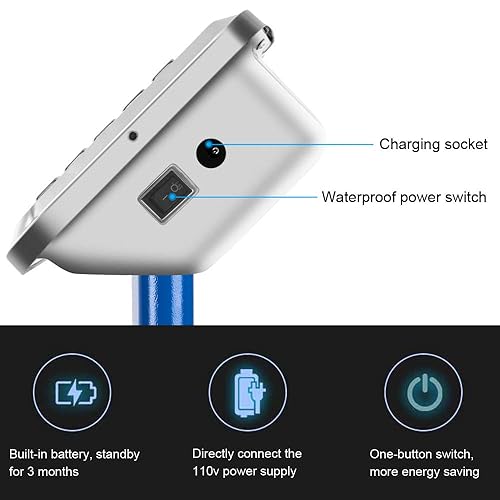 Miniatura 3 de Henf Báscula electrónica de plataforma de peso de 661 libras, báscula de plataforma digital con pantalla LCD HD, báscula plegable de piso digital,