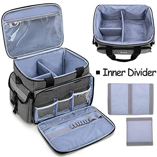 image for CURMIO Medical Bag, Empty First Aid Bag with Dividers for Home Health 