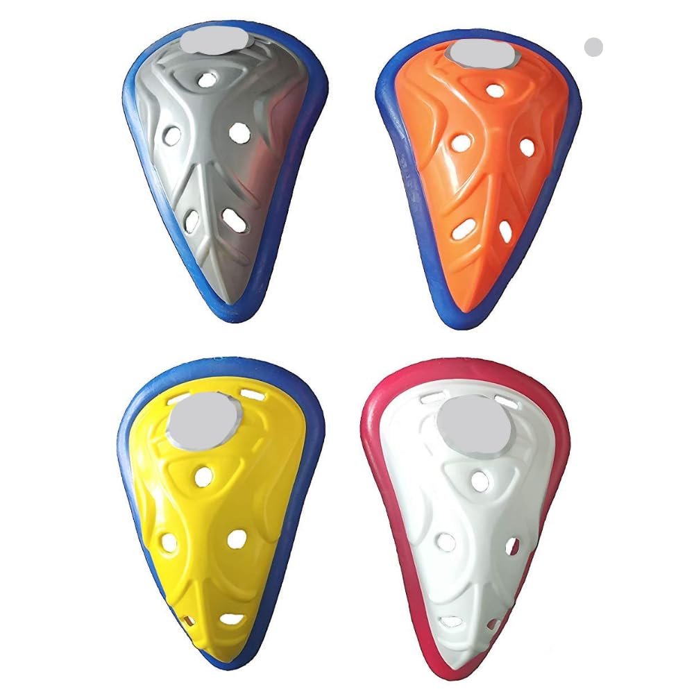 Sujata Sports Men's Abdominal Guard Combo Pack of 4 Pieces in Assorted Colours for Protection and Comfort During Cricket Practice Match Sports Fitness Game for Adult and Youth Players
