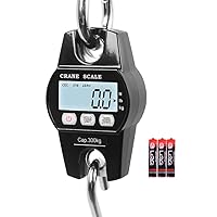 Vista 1 de Fuzion Báscula colgante de 660 libras, báscula de grúa resistente, cuerpo de aluminio, gancho de acero inoxidable, báscula de elevación Hoyer