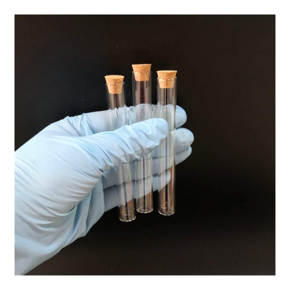 Jinchao- des Tubes à essai, 100pcs / lot Verre Clear Test Tube, 12x100mm, avec bouchonnières en Verre à Fond Plat Conteneurs, for Les Fournitures de Laboratoire, Le Plus Beau Cadeau