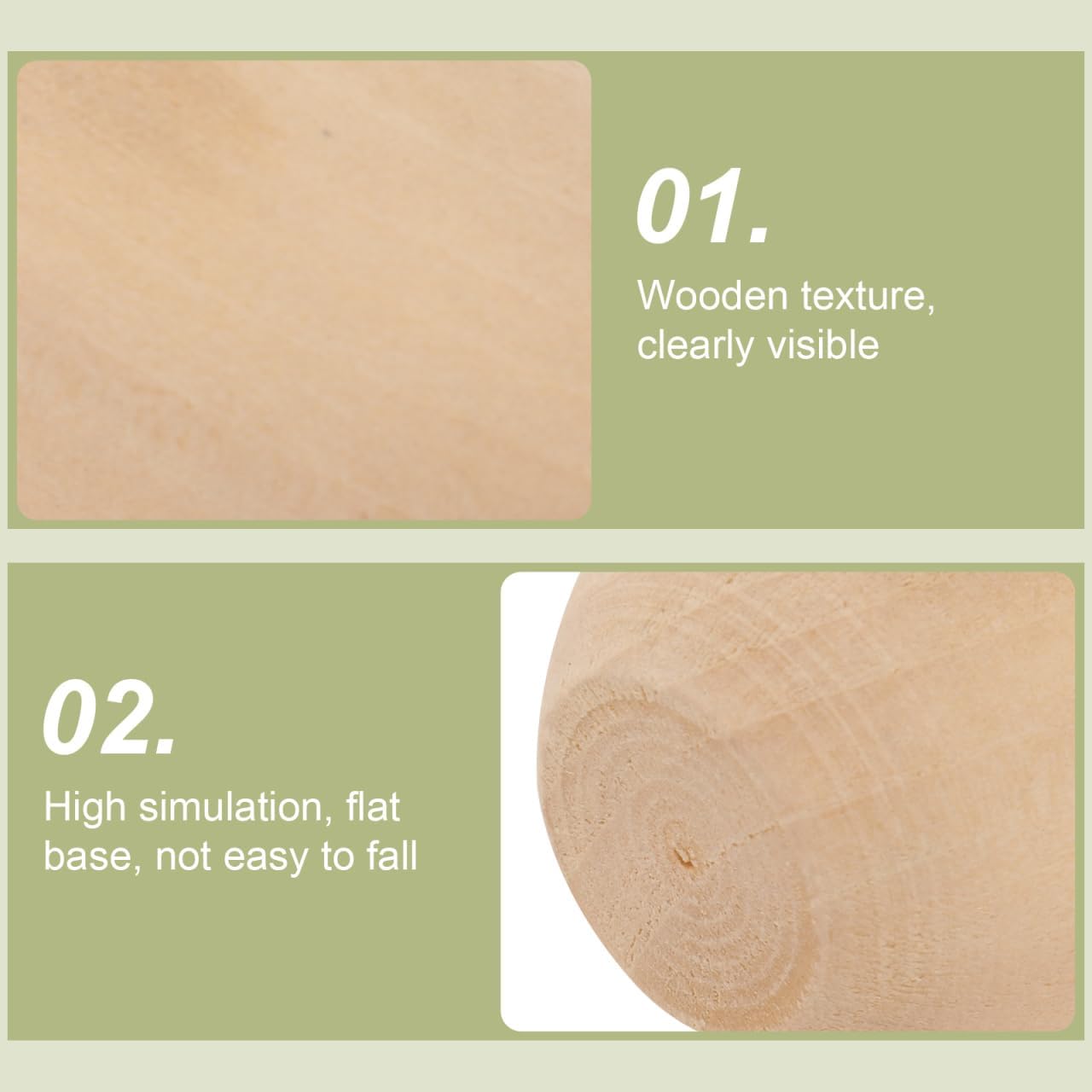 Kisangel 20pcs Unfinished Wood Eggs Smooth Flat Bottom Wooden Easter Craft Eggs for Easter Display Smooth Ready to Paint and Decorate S(0.9x0.9x1.4inch) - Image 9