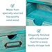 Turquoise Single Drawer Unit - European Country Style Desk Organizer Box - 9.7x7x2.6 Teal Wooden Stackable Drawer - Countertop Organizer Drawer w/Label Holder - Single Monitor Shelf