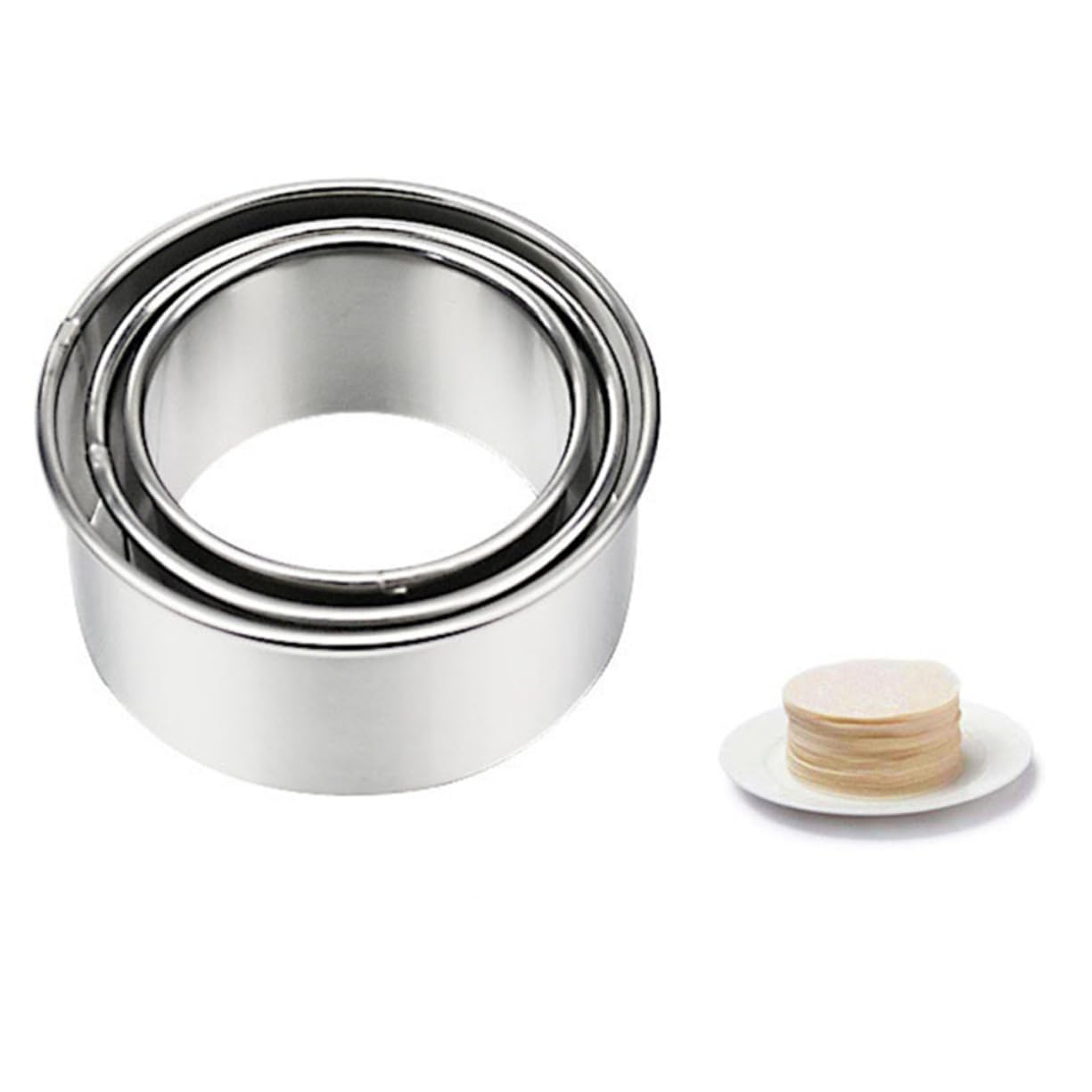 Alipis Dumpling Wrapper Mould 3pcs Round Cookie Cutters Pastry Press Baking and Cooking Tools