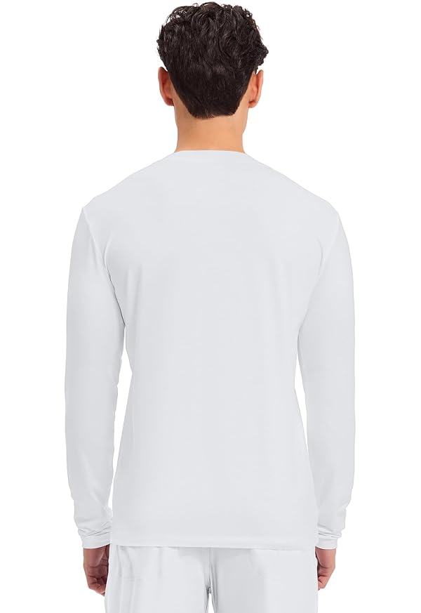 Cherokee Men's Long Sleeve Underscrub Tee Modern T-Shirt with Crew Neck - CK807, S, White by Cherokee - Image 5