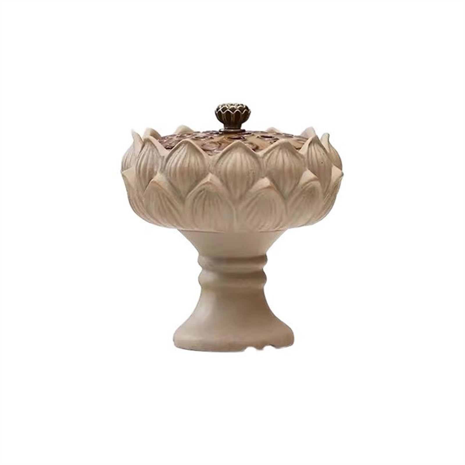 incense burner Handcarved Lotus Shaped Incense Burner Exquisite Ceramic Ware Decoration Indoor Retro Incense Holders