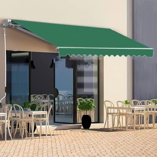Toile de rechange pour auvent rétractable vert 4x2,5m en polyester avec cantonnière - 3