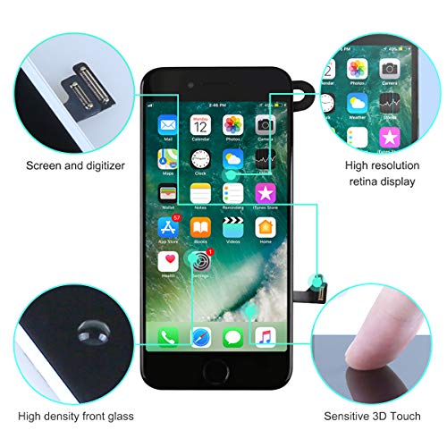 Bokman Schermo Display LCD per iPhone 8 Nero