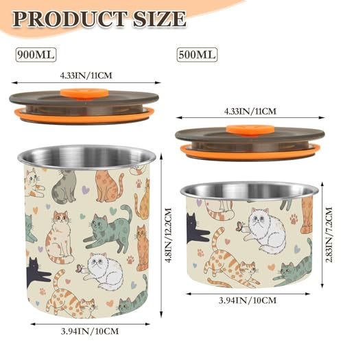 Envase de acero inoxidable para café con tapa hermética 900ml miniatura 2