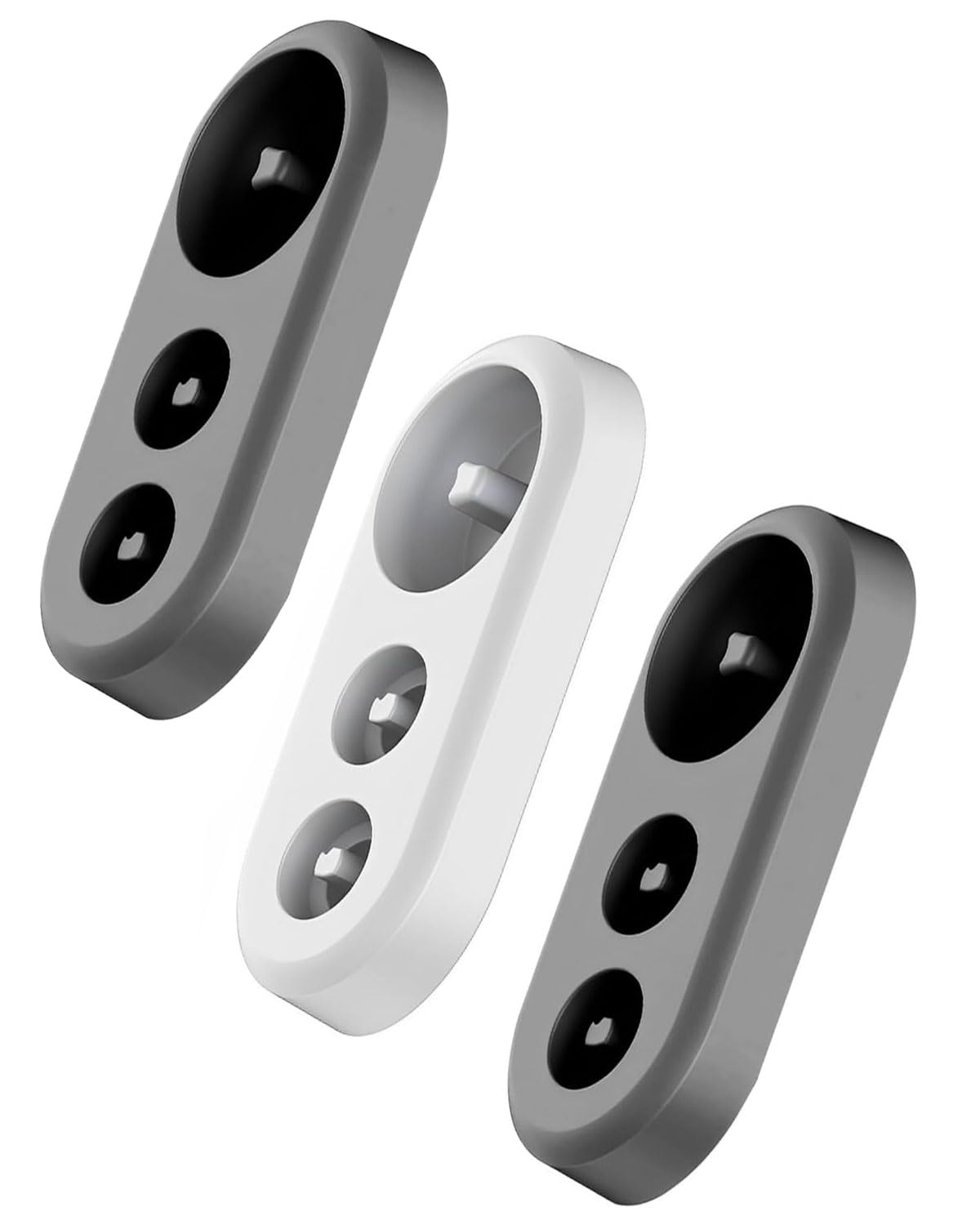 ZEXIJOW 1 soporte blanco y 2 negros para cepillos de dientes eléctricos,Soporte para cabezales de cepillos de dientes eléctricos,Soporte para cabezales de cepillos de dientes eléctricos