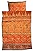 Produktbild sister s. Bettwäsche Indi Reine Baumwolle, Satin - Bordürendruck absolut hip modernes Landhaus orientalischer Flair Ornamente Terra orange 135 cm x 200 cm