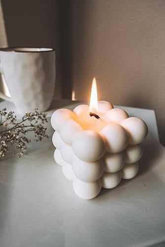 Miniatura 3 de Vela de burbuja - Cubo de velas de cera de soja, vela de decoración del hogar (vela Iceberg)
