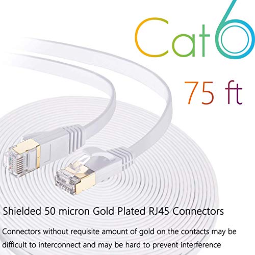 Cable Ethernet Cat 6 Plano 75 ft - Red y Computadora miniatura 2