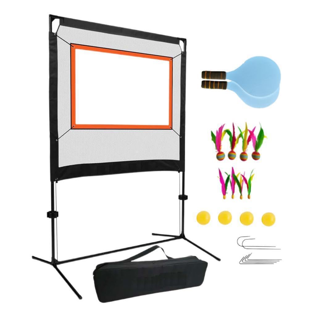 Set di Rete da Badminton Facile da installare con Racchette e volani, Versatile Esperienza di Gioco in Spiaggia e in Giardino, Pratica per Adulti, Set
