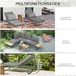 Patioco Akazienholz Lounge-Set L-Form Hellgrau