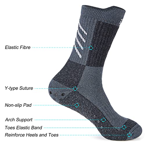 Thick Sports Sock for Men Women Terry Hiking Sock Cushioned Slipper Sock Non-slip Wool Thermal Sock Walking Skiing…2