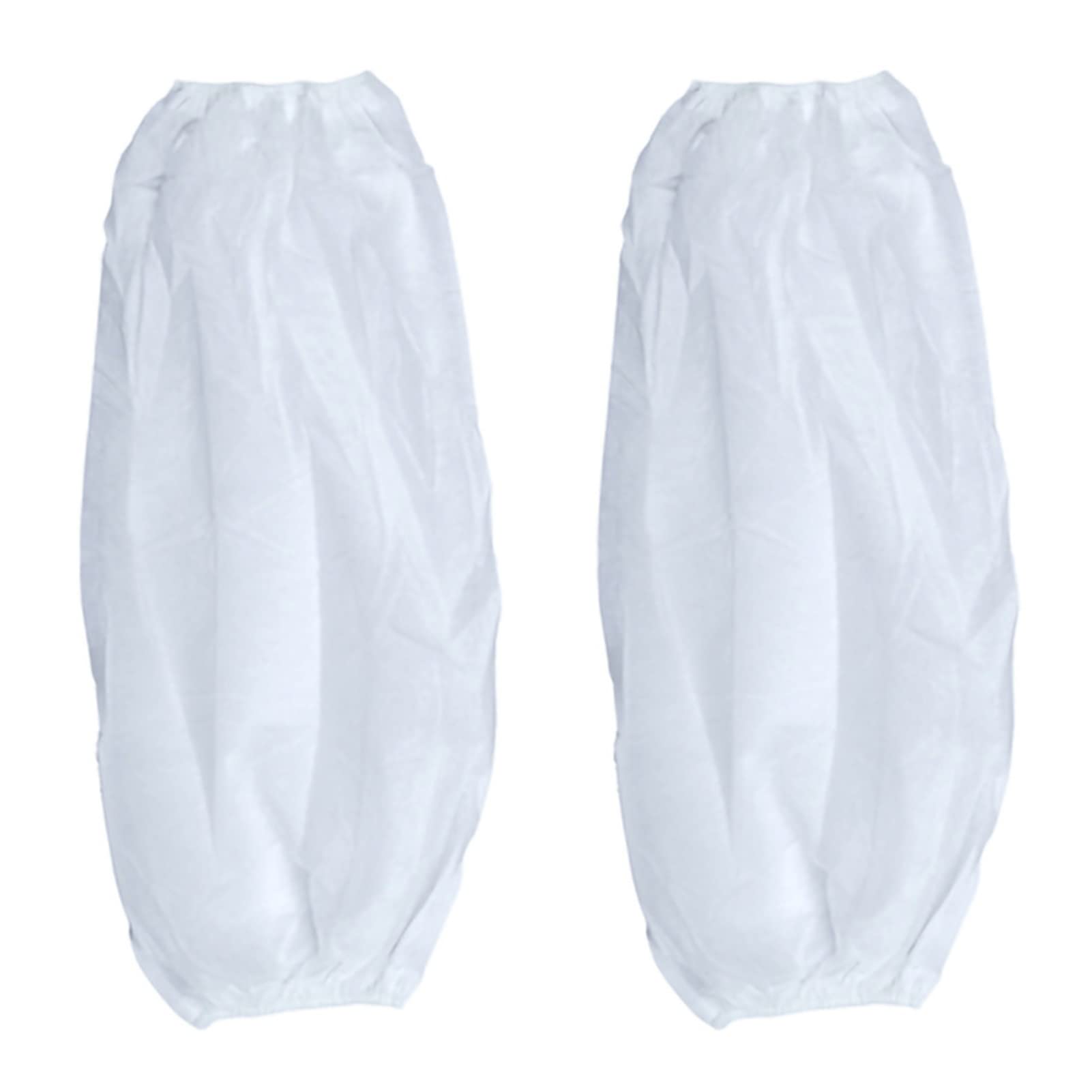 ZIMGOD Manchon Jetable 100 Pcs de Housses Jetables - Forte Résistance, Housses de Manchettes en Tissu Polypropylène, Manchon de Protection du Bras Durable pour Laboratoire Scolaire (Color : White)
