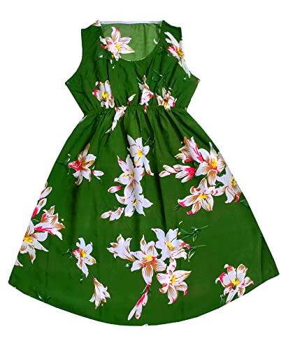 Image of IndiWeaves Kids Girls Crepe Printed Frock Dress for Girls - Regular Fit [Pack of 4] Multicolor1