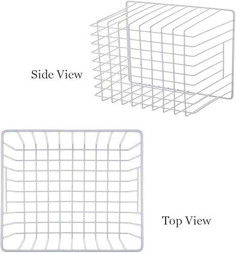 Miniatura 9 de SANNO Cestas de almacenamiento para congelador, cesta de alambre para almacenamiento de despensa, contenedores organizadores para refrigerador con